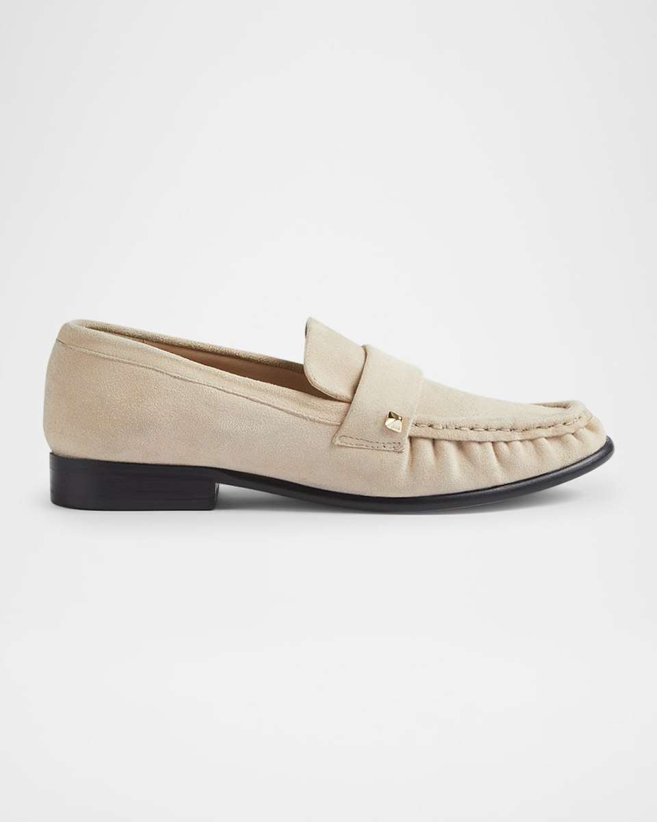 Adira Suede Stud Slip-On Loafers